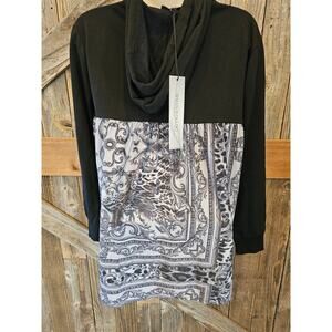 NWT Diane Gilman DG2 zip up hoodie sweater whimsigoth black emo mallcore XS (os)